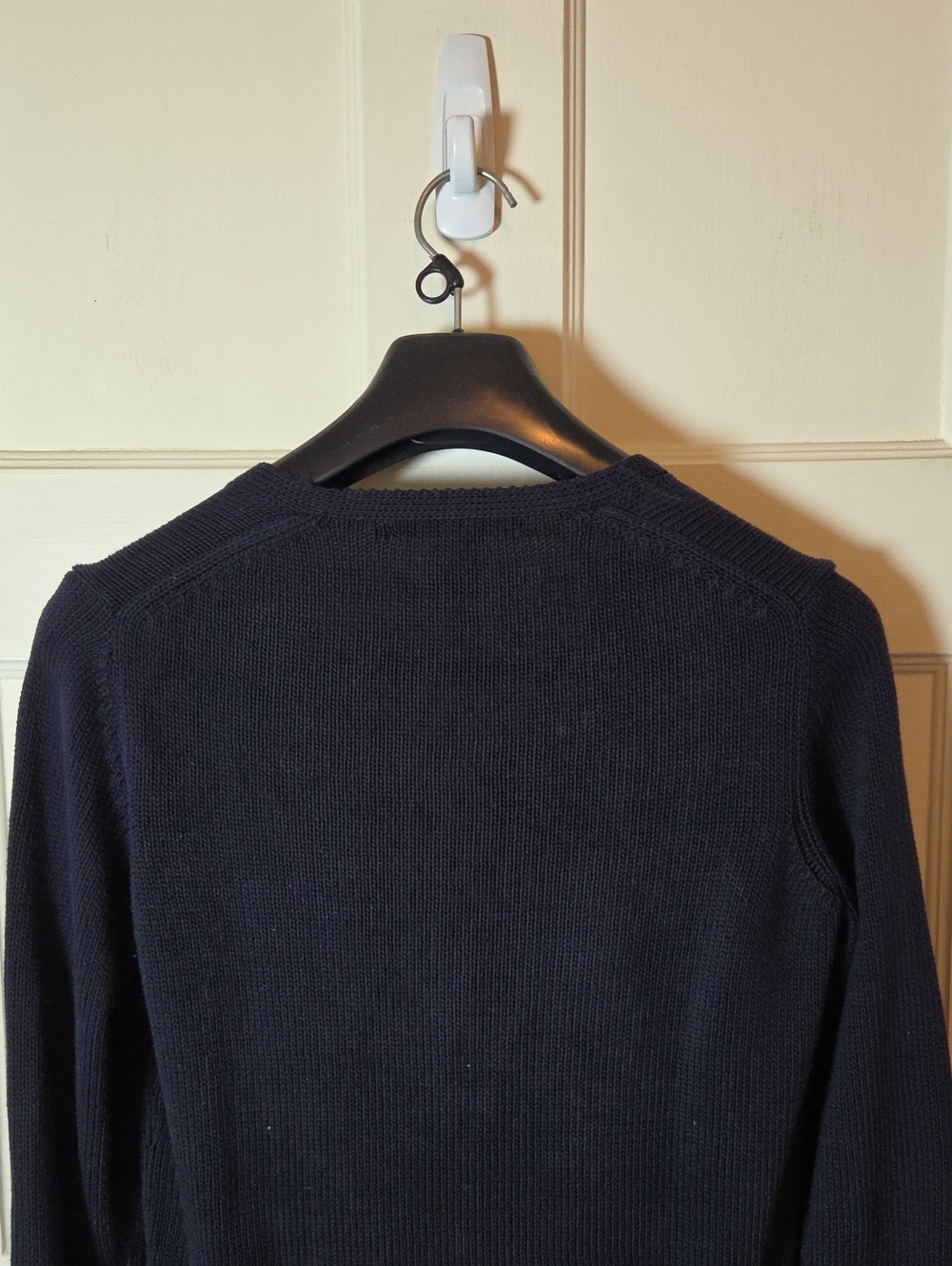 Vintage Ralph Lauren Lace-Up Knit Sweater In Navy With White Laces SZ Medium - Picture 9 of 11